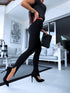Black LUX leggings with slits LM1173